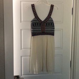 Super cute boutique sundress, cream and blue